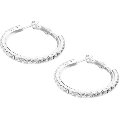 New Korean version with earrings, shiny big earrings, simple and versatile earrings for women in Europe and America