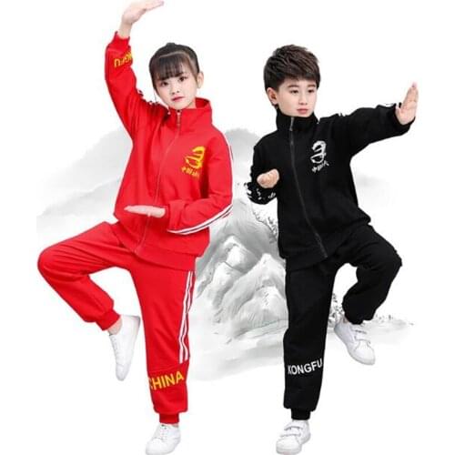 Children Adult long sleeve Dobok Wushu Martial arts sportswear Chinese Kung Fu costumes Suit Tai Chi Martial Art Uniform Kids