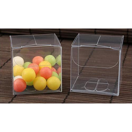 1000pcs 3*3*3cm Transparent Waterproof PVC Boxes Packaging Small Plastic Clear Box Storage For Food/jewelry/Candy/Gift/cosmetics