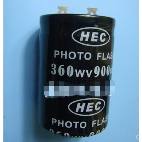 Retail 360v 900uf Photo Flash capacitor 35*50mm
