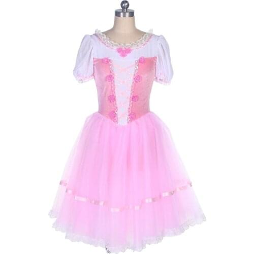 Pink Romantic Length Tutu Ballet Dance Tutus for Adults Girls Ballerina Costume Performance Ballet Dancing Dress 21001