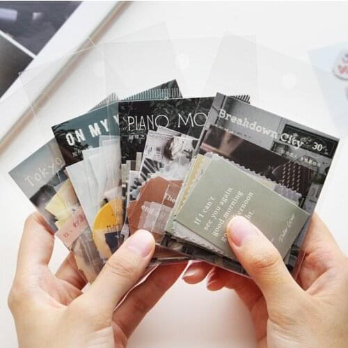 30Pcs/pack Moment Series DIY Decoration Diary Sticker Creative Scrapbooking Stationary School Supplies Landscape Paper Sticke