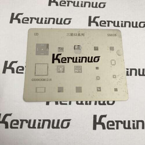 For Samsung S3 BGA Stencil CPU RAM Power wifi Charger Audio IC Reballing Pin BGA Direct Heating Template S5016