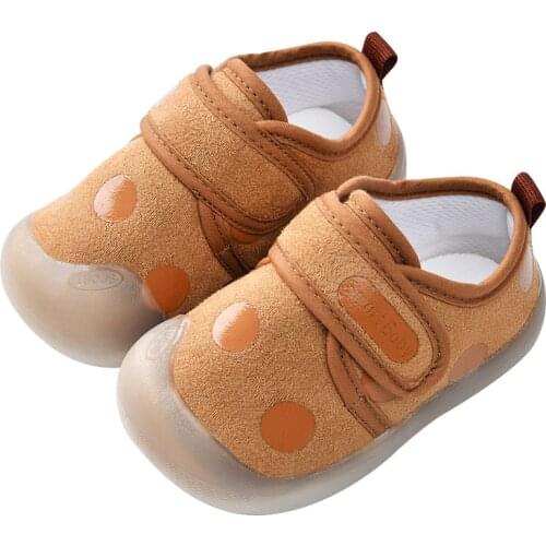 Autumn Baby Girl Shoes Fashion Dot Toddler Sneakers Soft Bottom Kids Boys Single Shoes First Walkers Size 13-21 SDY001