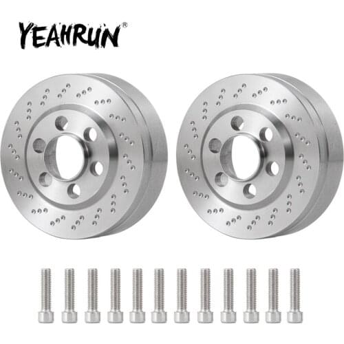 YEAHRUN 1/2/4pcs Stainless Steel Hub Counterweight 2.2inch for TRX-4 SCX10 1/10 RC Crawler Car Wheel Rims
