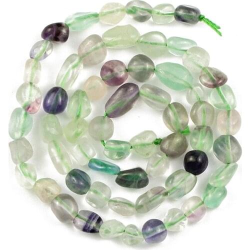YHBZRET Natural Irregular Colorful Fluorite Stone Beads 4~7mm Loose Spacer Beads For Jewelry Making DIY Bracelet Necklace 15