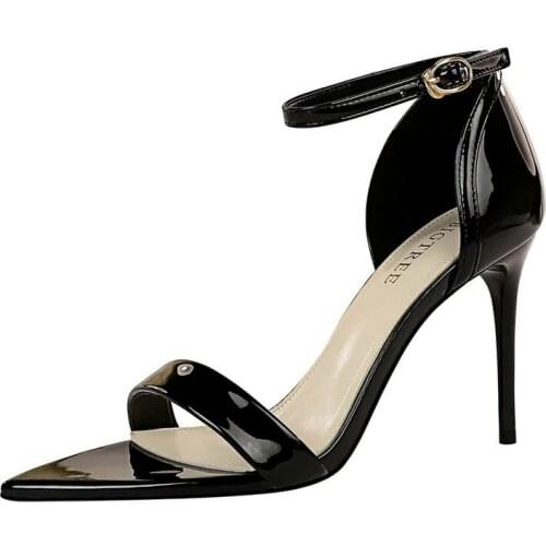 Mary Jane Sandals Women 2021 Luxury Brand Ladies Shoes and Sandals Pumps Women Shoes High Heels Sandals Women Patent Leather