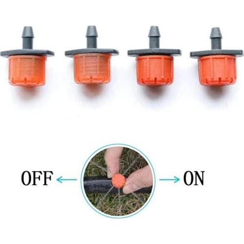 100 Pcs Adjustable Irrigation Misting Micro Flow Dripper Drip Head Garden Hose Sprinklers Watering Tool D1