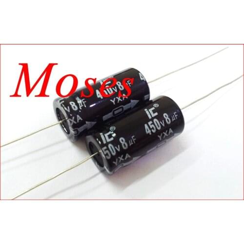 450v 8uf 100% Original New Capacitance Axial Audio Electrolytic Capacitor 13x26mm +/- 20