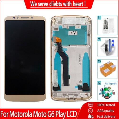 5.7" Original With Frame LCD For Motorola Moto G6 Play LCD Touch Screen Digitizer Replacement For MOTO G6 play XT1922 Display