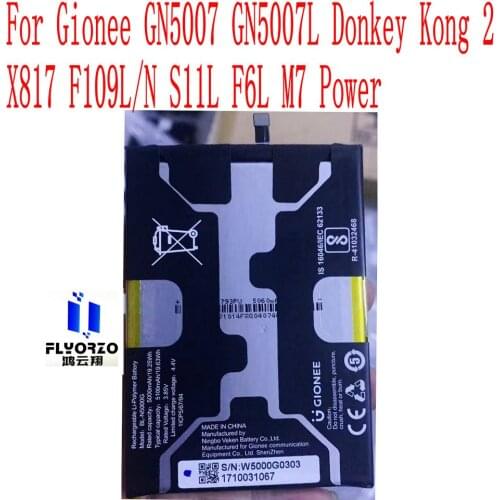 New High Quality 5000mAh BL-N5000G Battery For Gionee GN5007 GN5007L Donkey Kong 2 X817 F109L/N S11L F6L M7 Power mobile phone