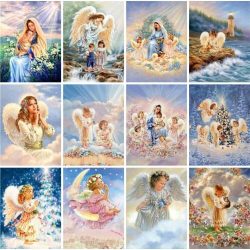 Diamond Painting Mosaic Angel Craft Kit 5D Diamond Embroidery Rhinestones Portrait Cross Stitch DIY Home Decoration