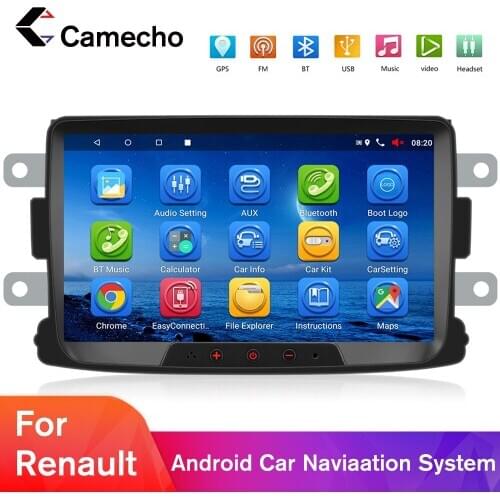 Camecho 2din Android 8.1Car Radio Multimedia Player 9''GPS Autoradio auto store For Renault Sandero LOGAN II Duster Dacia DOKKER