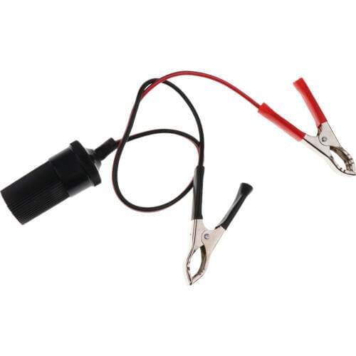 30A Car RV Boat Cigarette Lighter Socket to Alligator Clip Power Supply