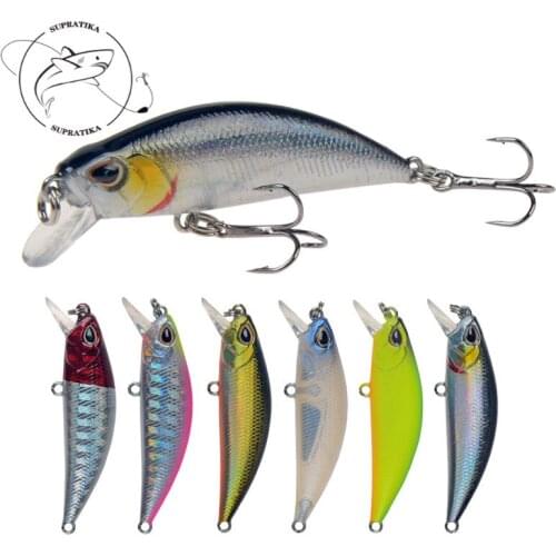 Bionic Bait Sea Fishing Lure Outdoor 6Pcs/set 5g/5.5cm 3D Eye Artificial Hard Bait 8# HookStream Swim bait Lake Freshwater