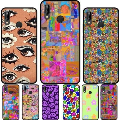 Psychedelic Indie Aesthetic For Huawei P30 Pro P20 P40 Mate 10 20 Lite Case For Huawei P Smart 2019 2021 Cover Fundas
