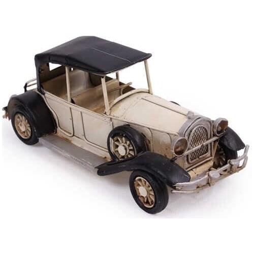 Decorative Metal White Car - Trinket, Miniature, Gift,Vintage Nostalgic - Handmade and hand painted - Quality Durable