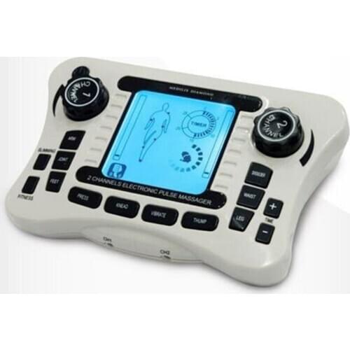 Double output electronic multi-function body massager massager therapeutic fields