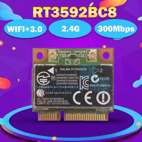 RALINK Rt3592 rt3592bc8 Dual band 300Mbps Wifi half 4530s 4730s Card 630813-001 SPS: Wireless PCI-E 4430s For hp Mini 4230s