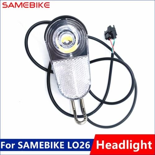 Original Headlight for SAMEBIKE LO26 500W Motor 21 Speed Electric Bicycle Cycling Foldable E-Bike Headlight Replacement