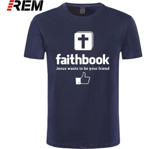 REM New Jesus Wants To Be Your Friend Faithbook T Shirt Christian Tshirts Cotton Short Sleeve Jesus T-shirts