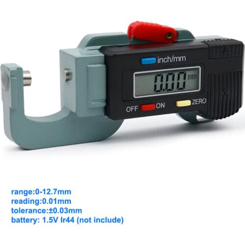 0-25mm Digital Horizontal Thickness Gauge 0.01mm Jewelry Pearl Ruler Round Diameter Metal Measuring Thickness Meter Micrometer