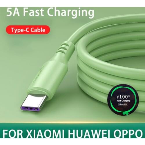 USB C Cable 5A Fast Charging USB Cable for Huawei Xiaomi Redmi Note 8 Type C Cable Mobile Phone Accessories Charger Cord