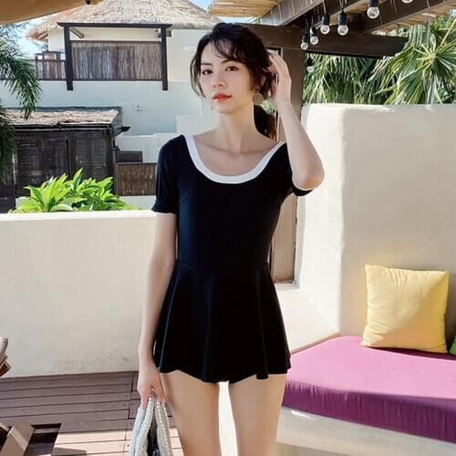 J4b756J 2020 new swimsuit women are thin and cover belly hot spring bathing suit sexy one-piece skirt