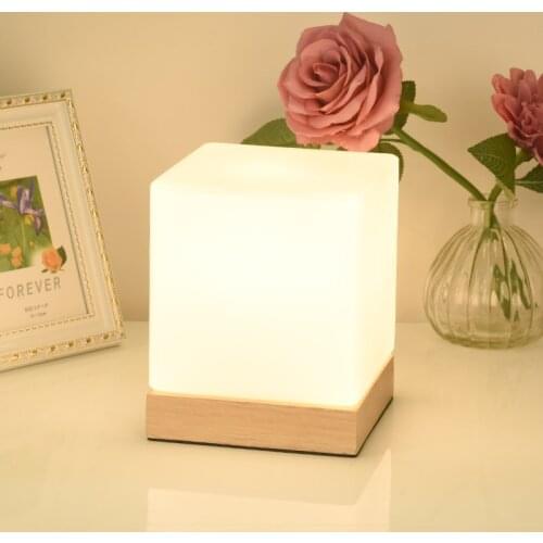 Lamps for Living RoomWooden Cafe De Home Lights Fixture glass lamp shade ZM112513Modern Led Table Bedroom Bedsides