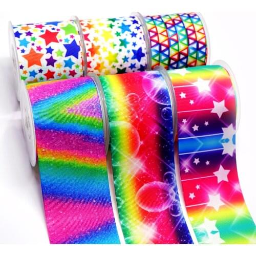 10 Yards 1.5" 38MM Constellation Printed ribbons For Hair Bows DIY Crafts Handmade Accessories 15681