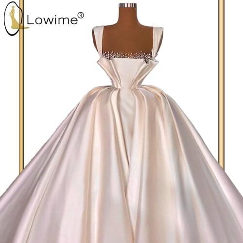 Lowime Satin Wedding Dresses