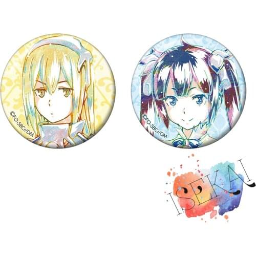 DanMachi Is It Wrong to Try to Pick Up Girls in a Dungeon Anime Hestia Ais Wallenstein Art Version Metal Badge Brooch Pins