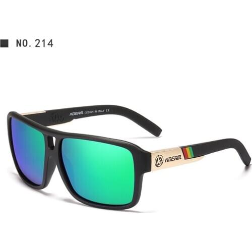 KDEAM Mens Polarized Green Mirror Sunglasses Sport Outdoor Driving Eyewear Shades for Women Designer Luxury Brand Wholesale Man