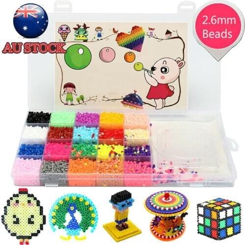 11000Pcs 2.6mm Toys Educational 3 Pegboards Hama Beads Set Gift Kids Fuse Perler 20 Colors DIY Craft Making Pendant Jigsaw Boxed