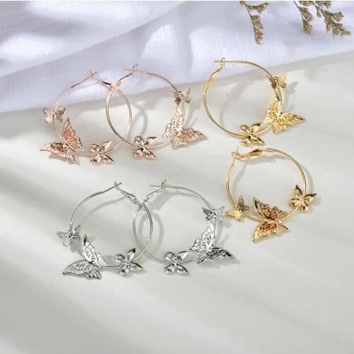 New Fashion Earrings Women Girls Butterfly Shape Stud Earring Sweet Colorful Exquisite Jewelry Gifts Ювелирные Украшения