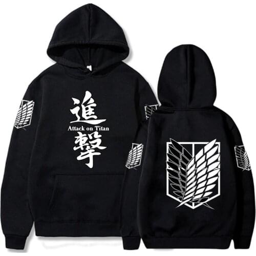 Attack on Titan Hoodie Fashion Loose Sweatshirt Japanese Anime Hoody Men Hoodies Unisex