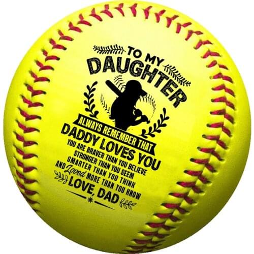 Dad To My Daughter Print id of The Standard Softball as a Birthday Christmas Present Graduation Christmas Gift