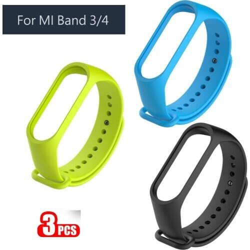 Silicone Strap for Xiaomi Mi Band 4 3 Replacement Wristband Bracelet for Mi Band 3 Mi band 4 Wrist Strap Watch Band Accessories