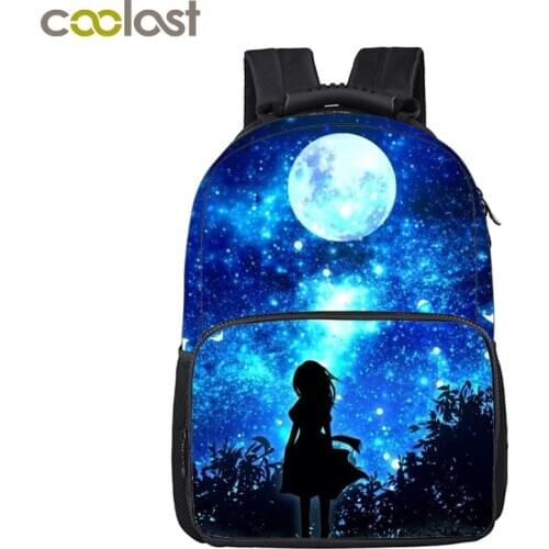 Fantasy Galaxy Backpack For Girls Children School Bags I Will Never Let You Go Laptop Backpacks Schoolbags Kids School Backpack