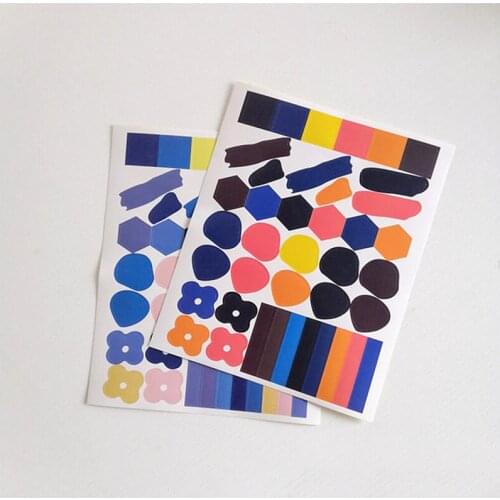 Ins Style Decorative Stickers Diy Dot Smiles Stickers Living Room Photo Wall Decoration Multicolor Hand Account Stationery