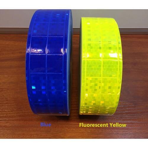 5CM*50M Microprism Polyvinyl Chloride Lattice Reflective Warning Tape Sewn For The Garment