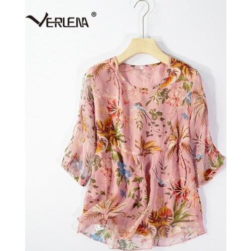 Блузки с цветами Verlena China At AliExpress