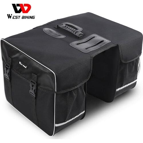 WEST BIKING Cycling Bag Bicycle Pannier Large Capacity Luggage Carrier Basket Rear Seat Rack Trunk Bags MTB Bicycle Accessories