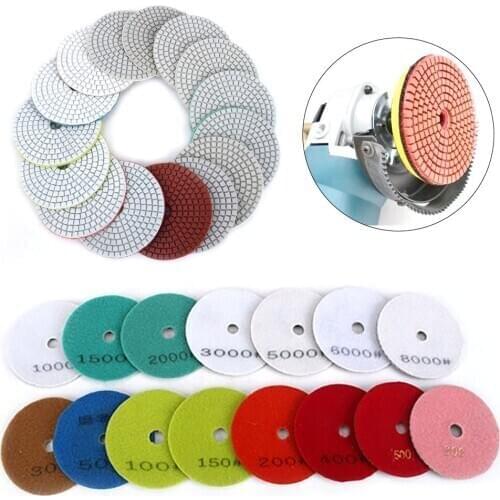 1Pc 4 Inch 100mm Diamond Polishing Pads Sanding Disc Polisher Tools For Jade Marble Granite Floor Stone Grinding Wheel