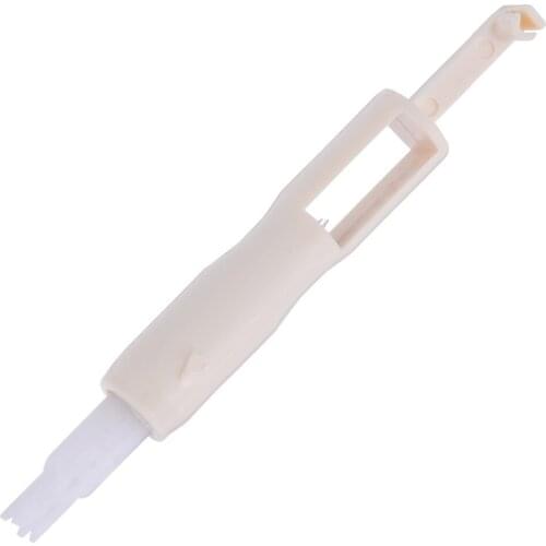 1pc White Needle Threader Insertion Applicator Sewing Machine Overlockers Serger For Sewing Machine Tools