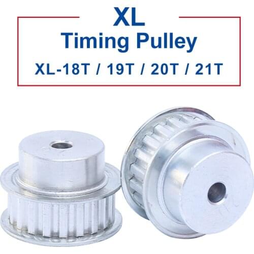 1 pc XL-18T/19T/20T/21T Timing Pulley Aluminum Material Pulley Wheel Process Hole 6 mm Slot Width 11 mm For XL-10mm Timing Belt