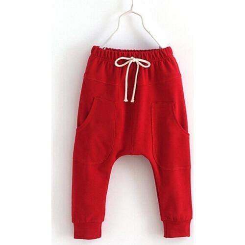 2017 Spring Children harem Pants Cotton High Quality Fashion Candy Color Baby Harem Pants 2-7 Year Boys /Girls Kids Pants
