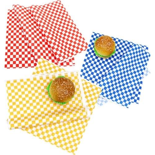 500Pcs/Lot Wax Paper Food Grade Grease Paper Food Wrappers Wrapping Paper For Bread Burger Fries Oilpaper Baking Tools