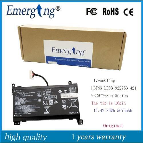 14.6V 86Wh New Original Laptop Battery FM08 for HP Omen 17-an014ng HSTNN-LB8B 922753-421 922977-855 Series 16 Cables