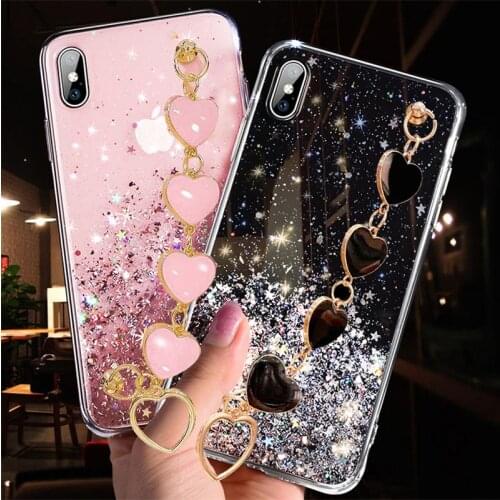 Love glitter Case For Samsung A51 A50 S10 Plus S8 S9 S20 FE S21 Plus Ultra S10E A71 A70 A21S A31 A41 A21 A11 A10 A40 A20 A30